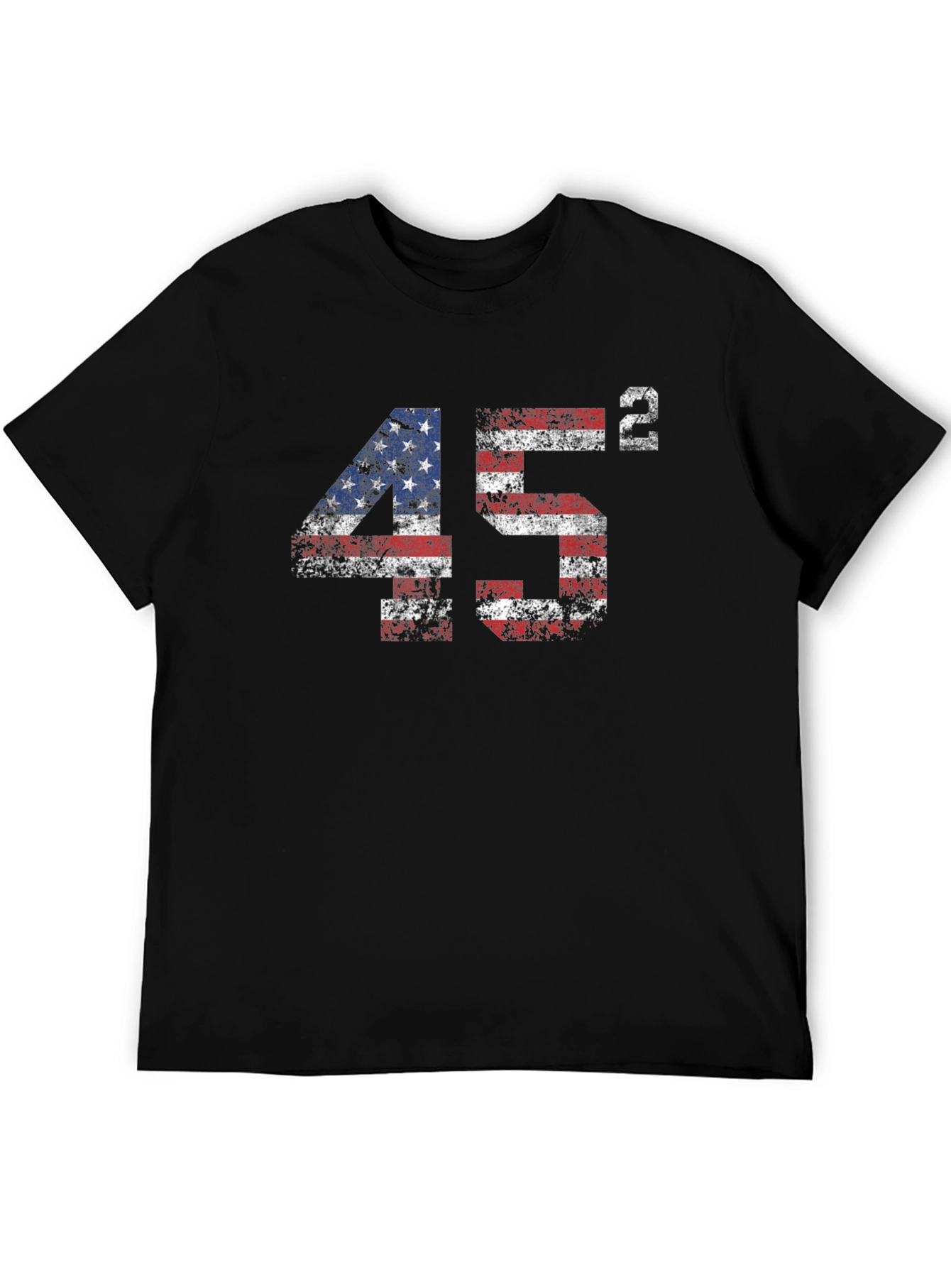 45 Squared USA Flag Graphic T-Shirt