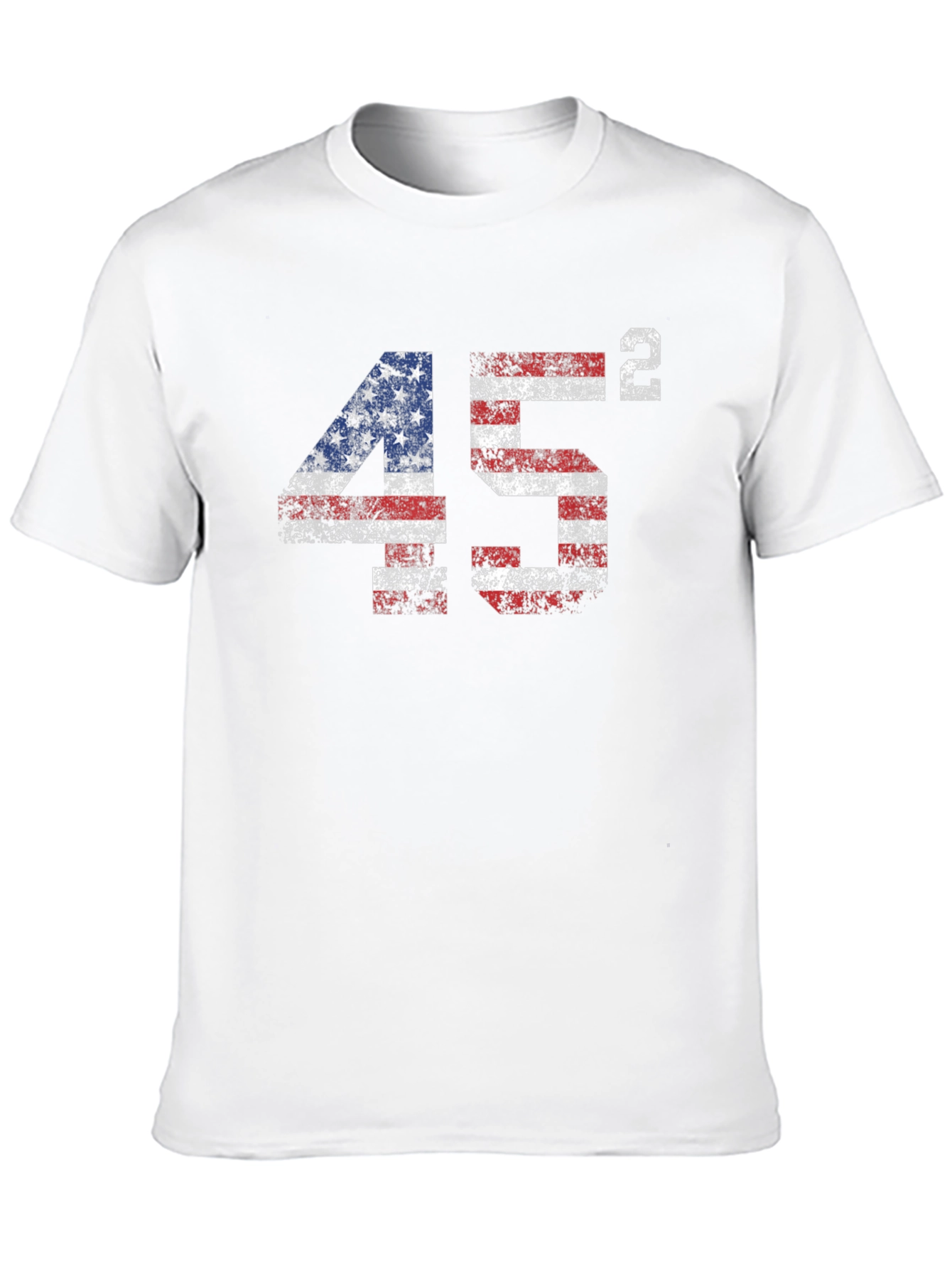 45 Squared USA Flag Graphic T-Shirt