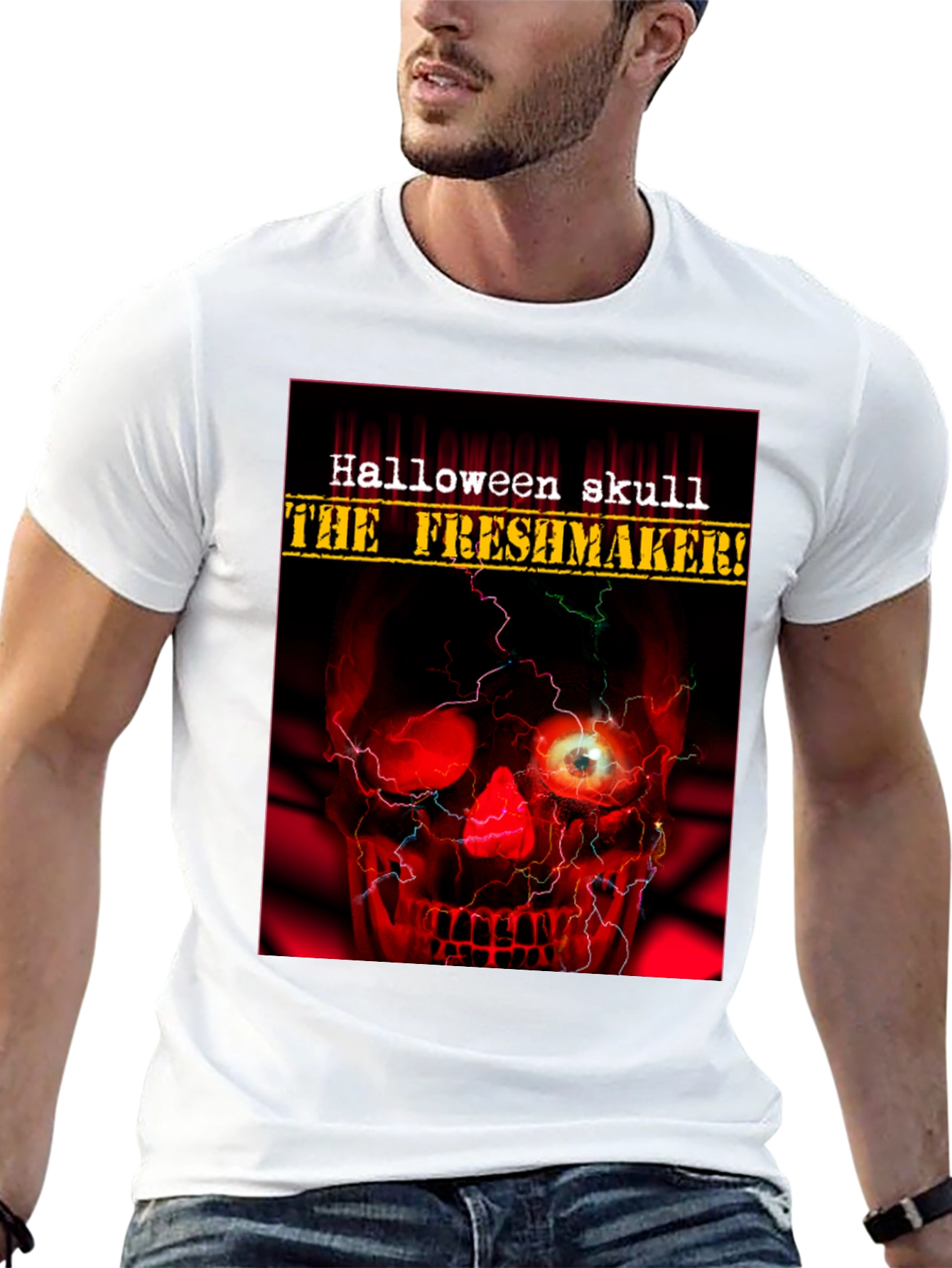 Halloween Skull The Freshmaker Graphic T-Shirt