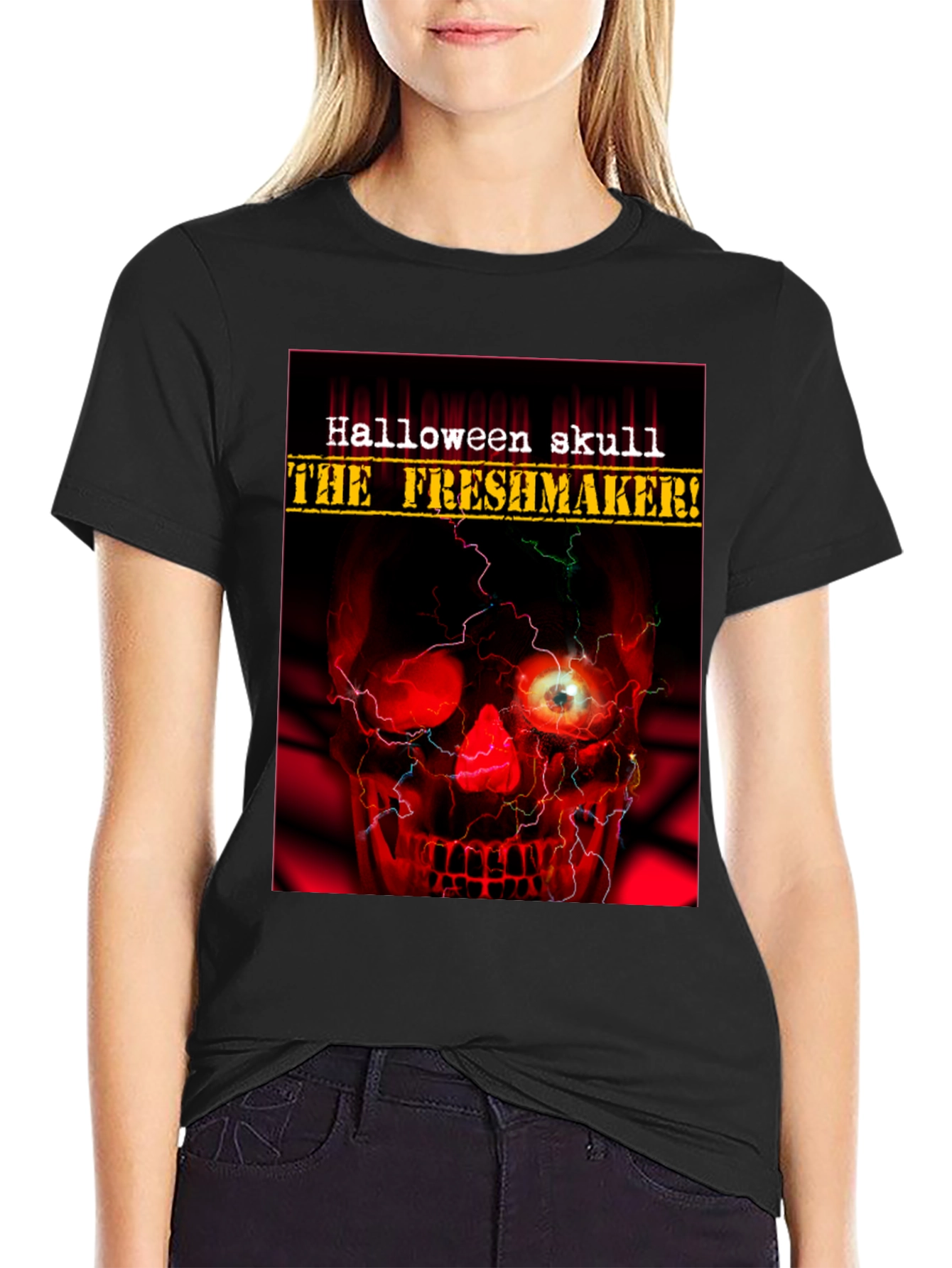 Halloween Skull The Freshmaker Graphic T-Shirt