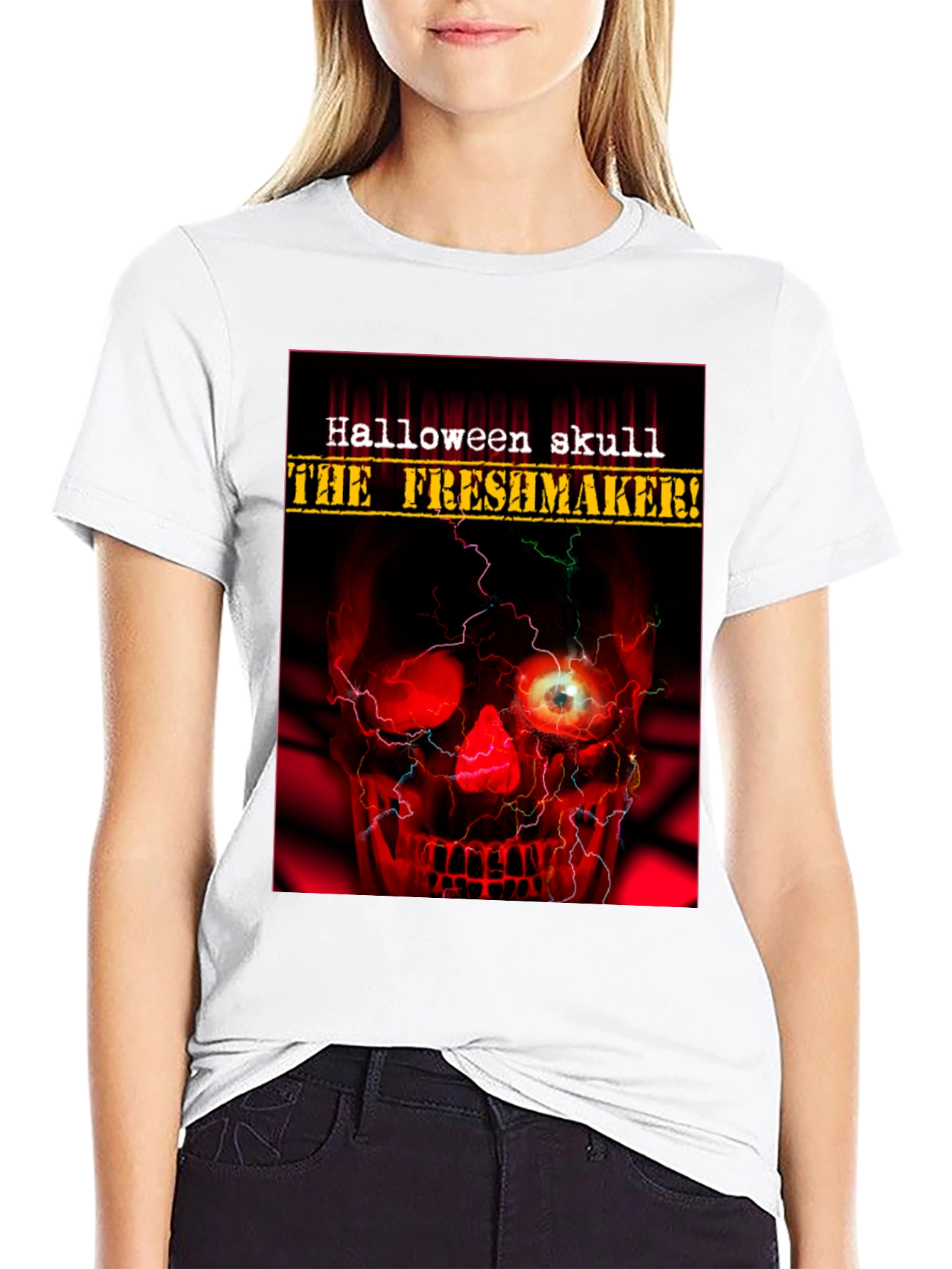 Halloween Skull The Freshmaker Graphic T-Shirt
