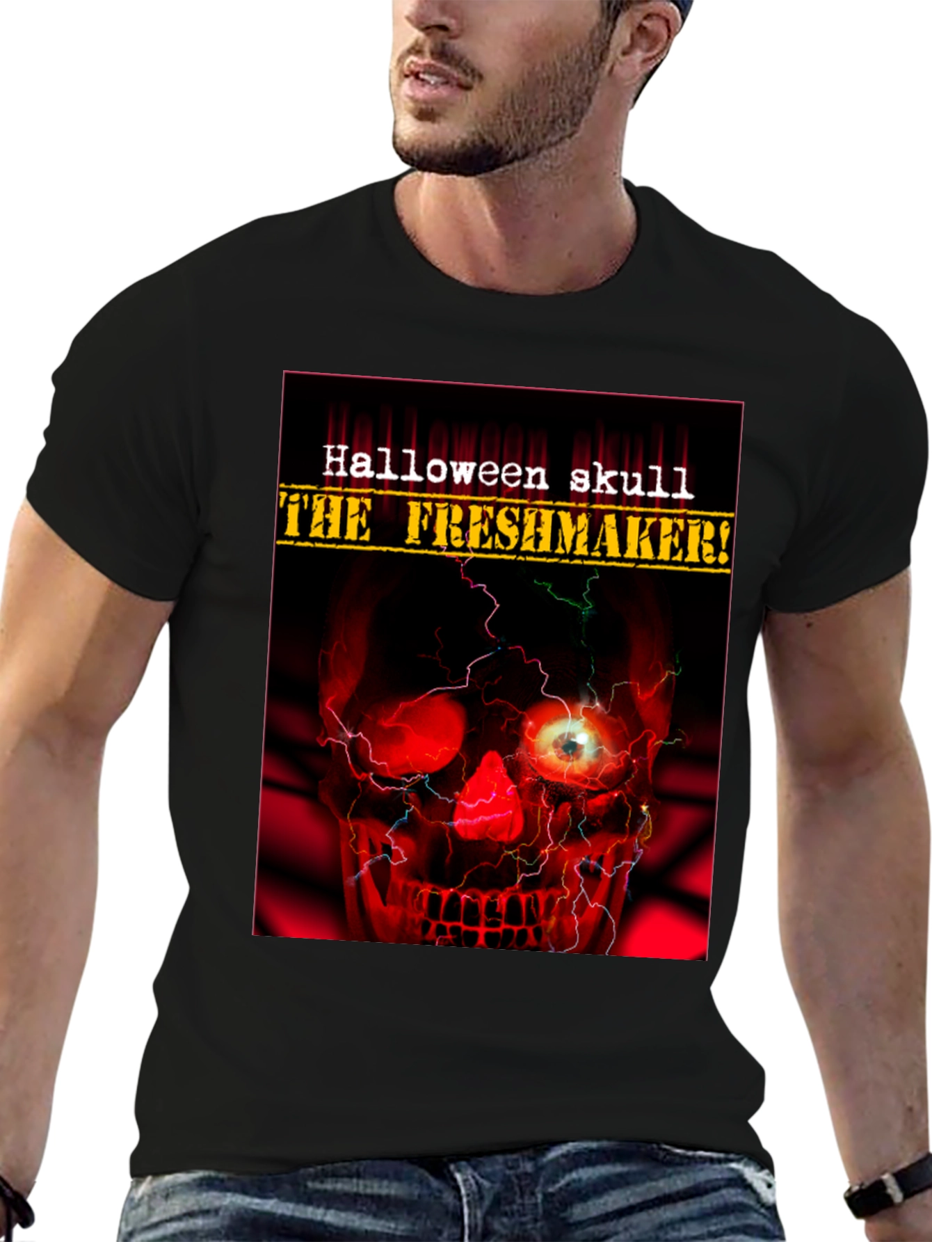 Halloween Skull The Freshmaker Graphic T-Shirt