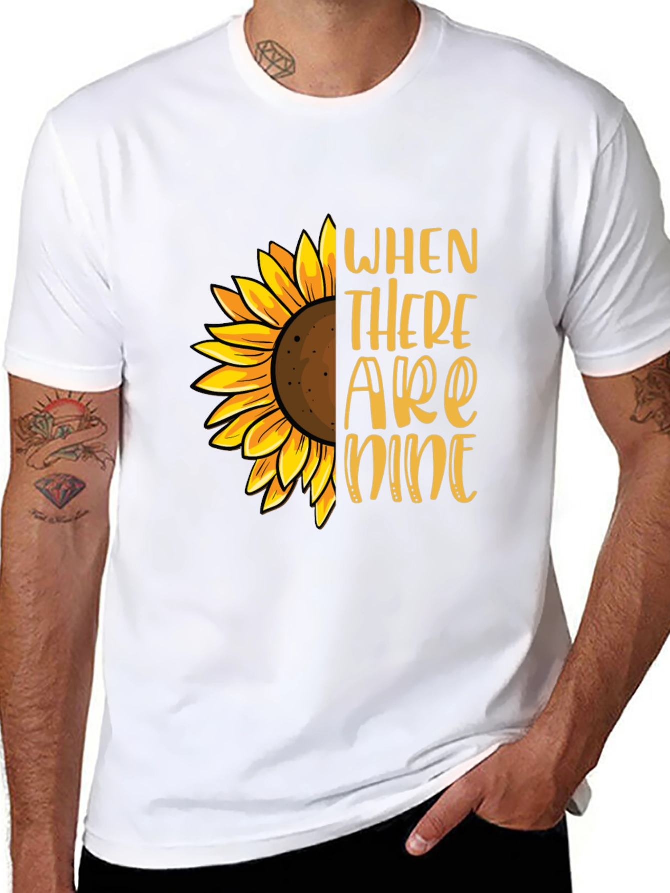 Sunflower Graphic T-Shirt - When There are Nine