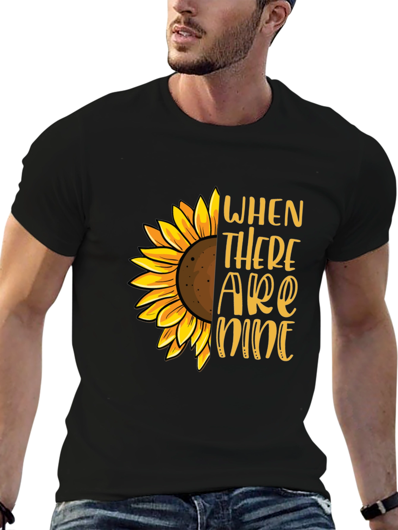 Sunflower Graphic T-Shirt - When There are Nine