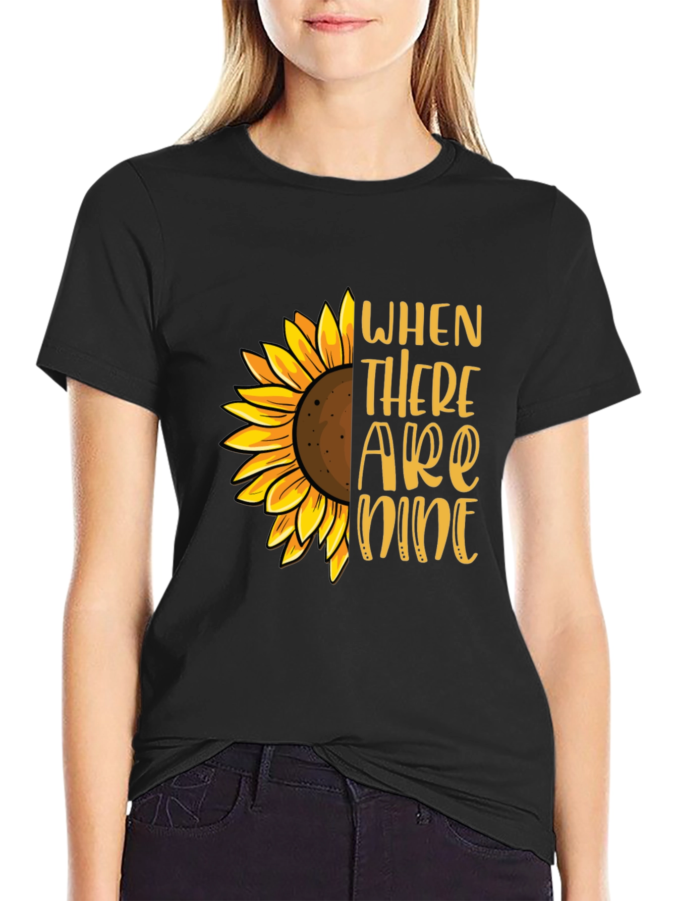 Sunflower Graphic T-Shirt - When There are Nine