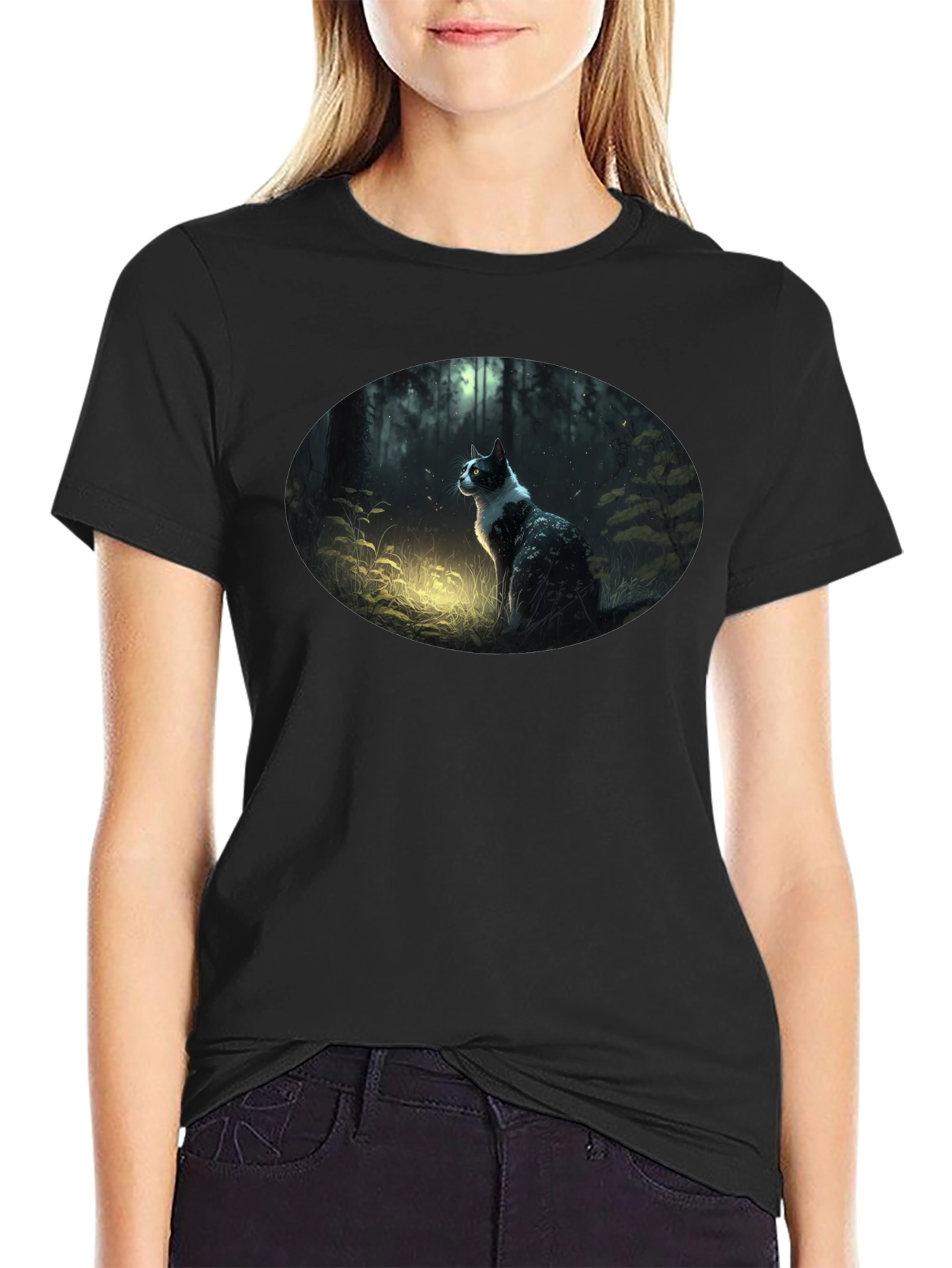 Forest Cat Graphic Tee