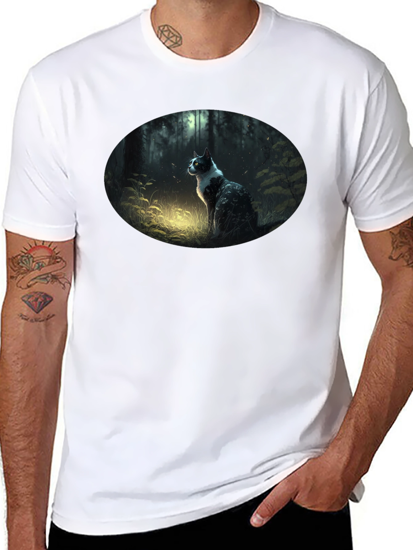 Forest Cat Graphic Tee
