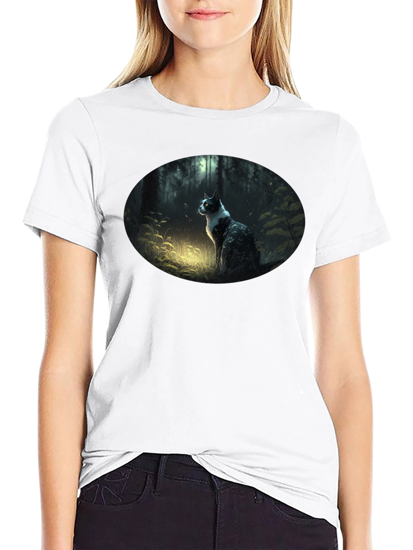 Forest Cat Graphic Tee