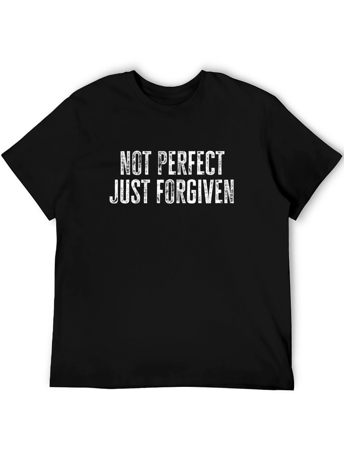 Not Perfect Just Forgiven Graphic Tee - Black