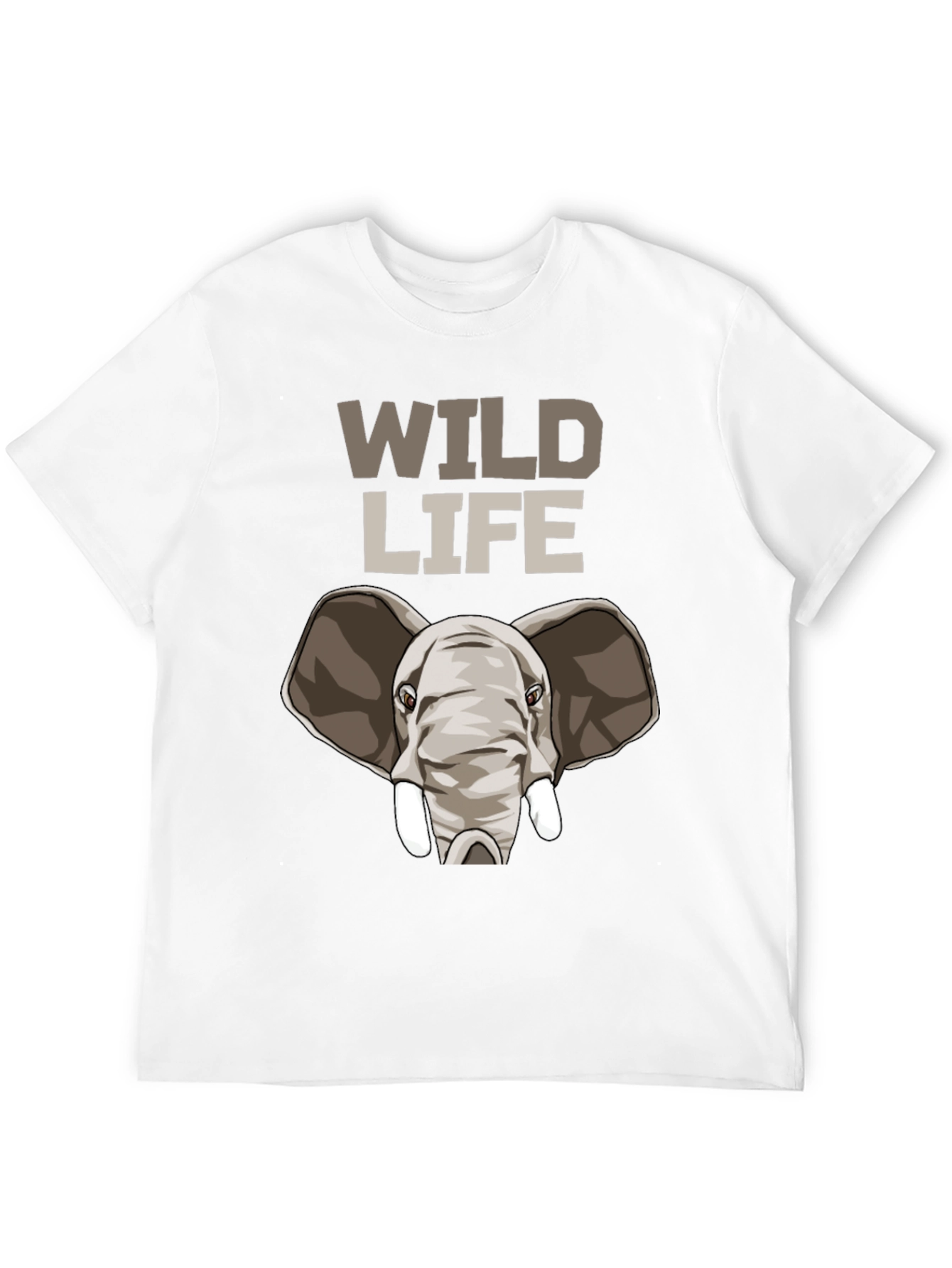 Wildlife Elephant Graphic Tee - Black