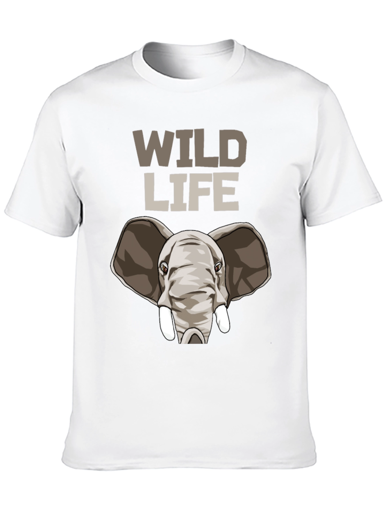 Wildlife Elephant Graphic Tee - Black