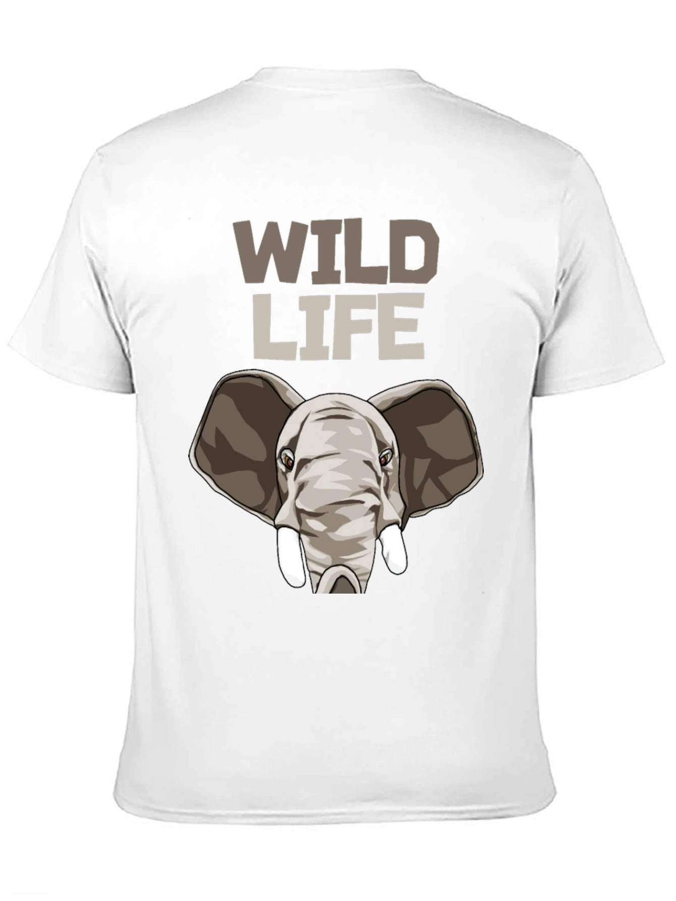 Wildlife Elephant Graphic Tee - Black
