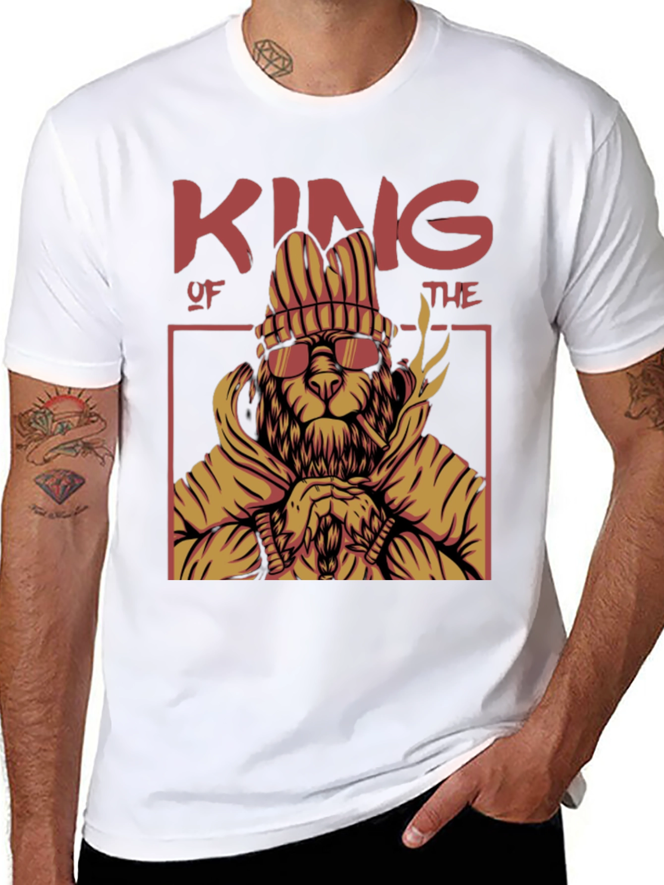 King Lion Graphic T-Shirt - Black