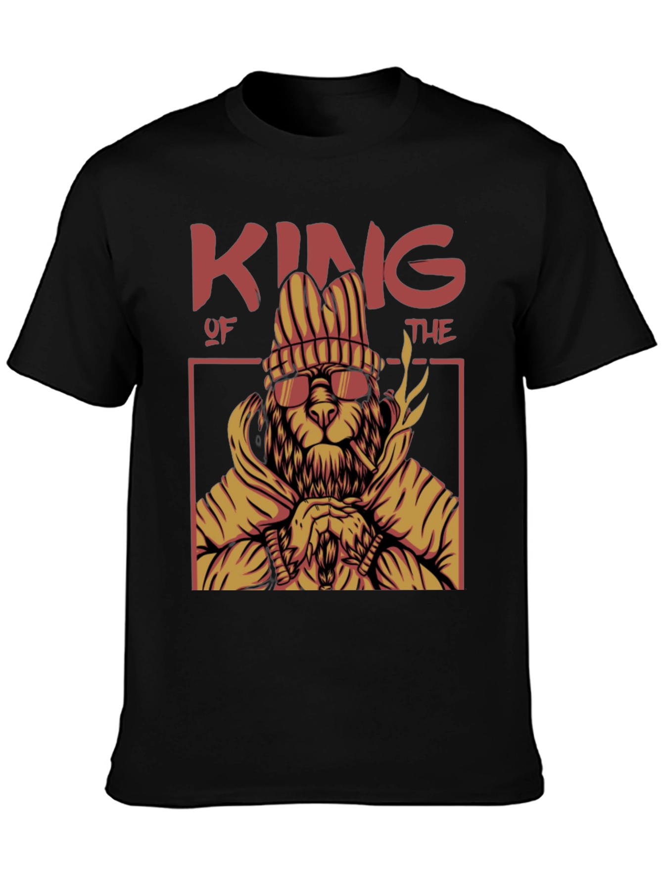 King Lion Graphic T-Shirt - Black