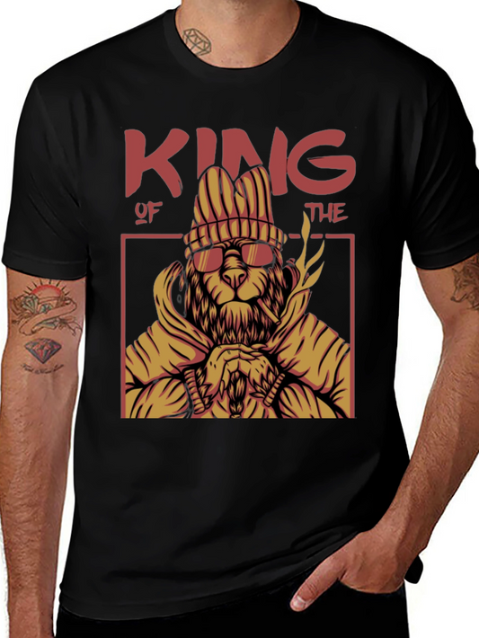 King Lion Graphic T-Shirt - Black