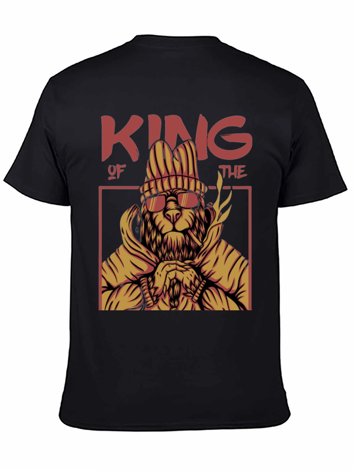 King Lion Graphic T-Shirt - Black