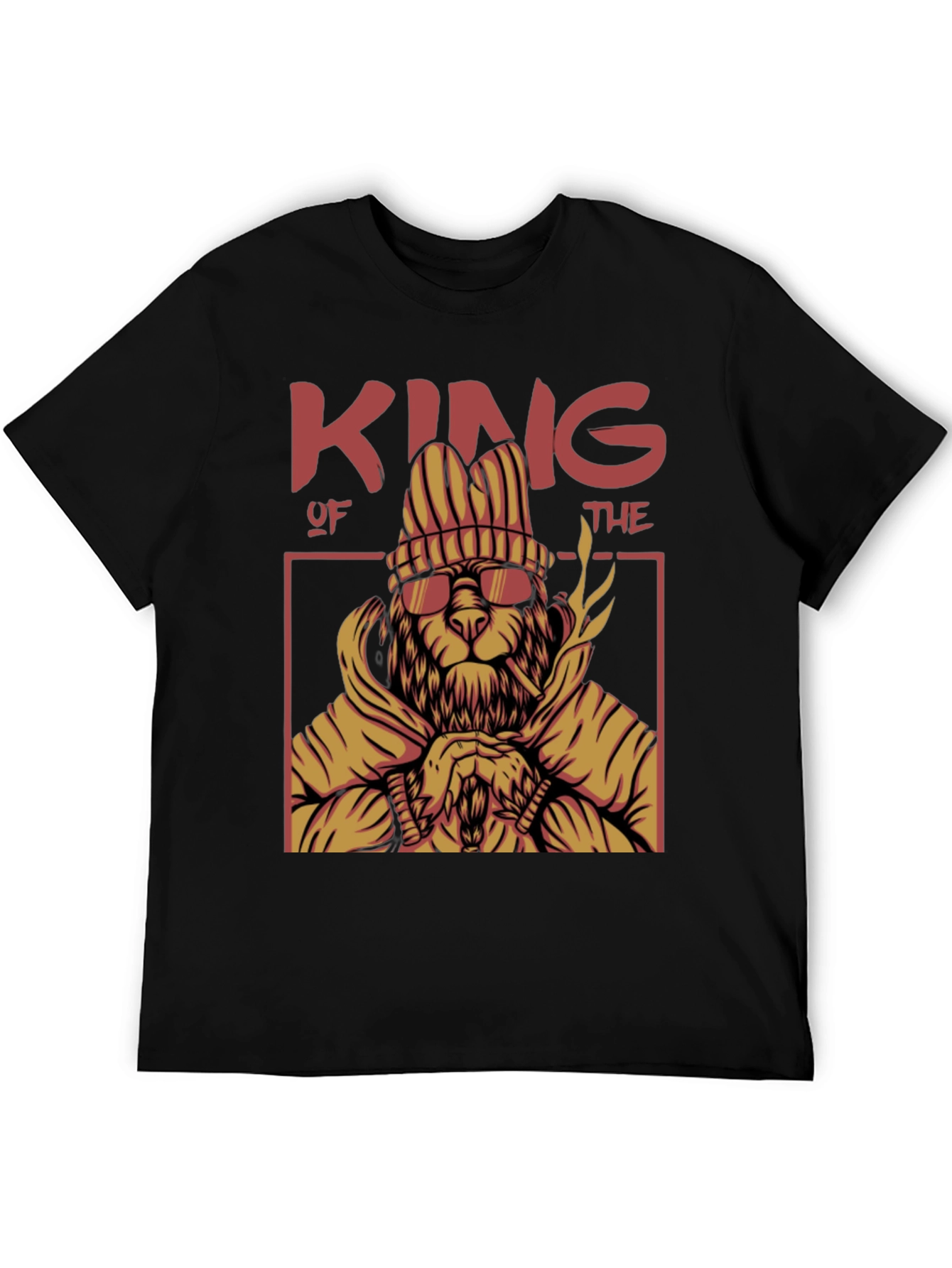 King Lion Graphic T-Shirt - Black