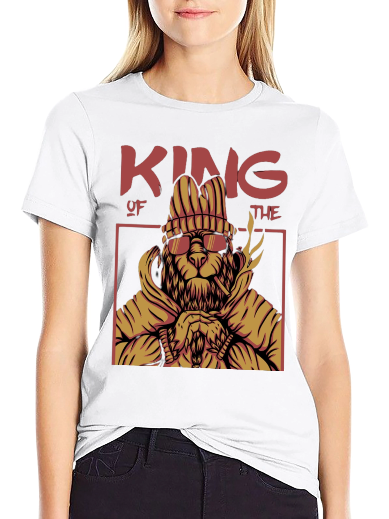 King Lion Graphic T-Shirt - Black