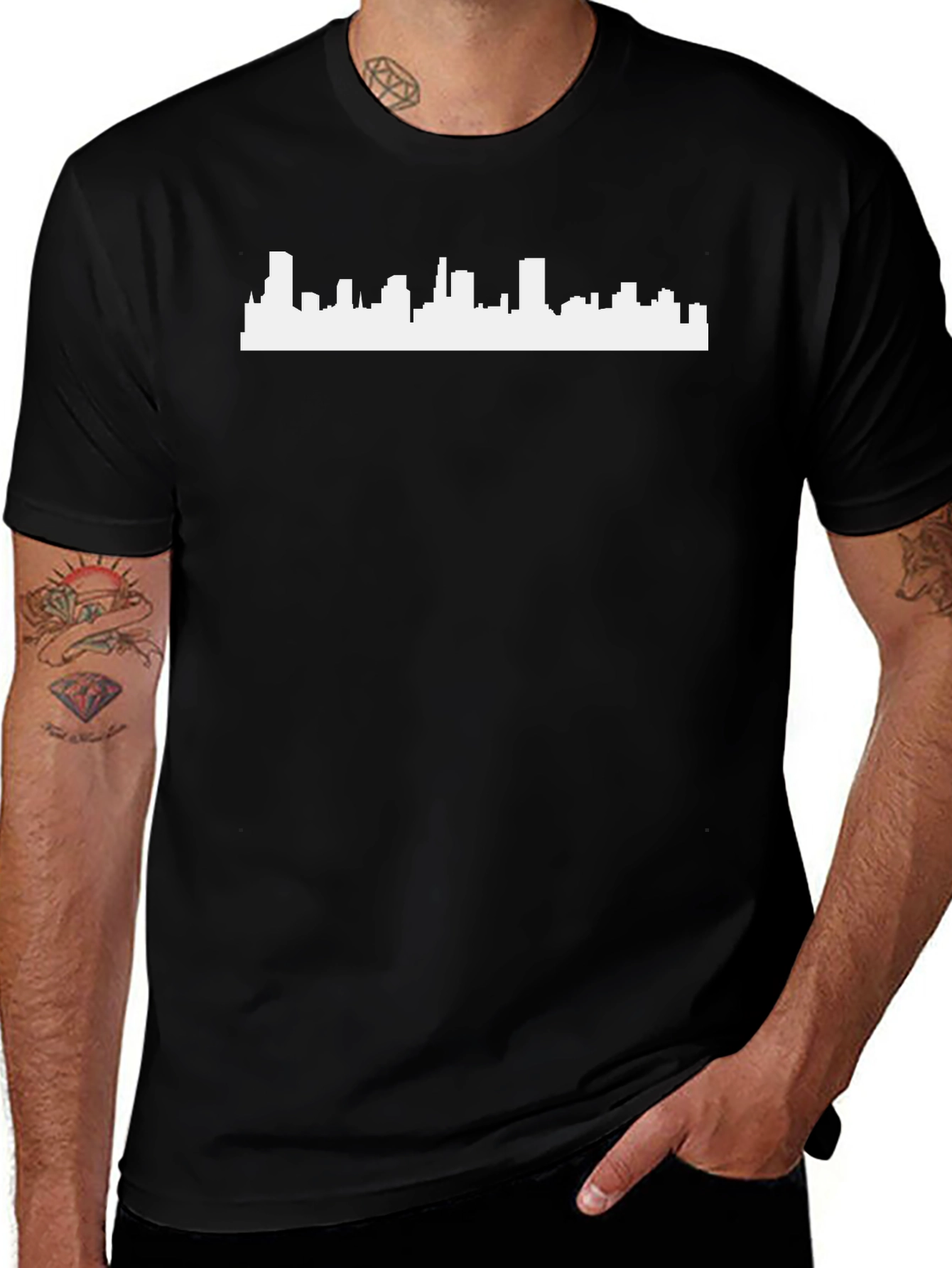 Cityscape Silhouette Graphic Tee