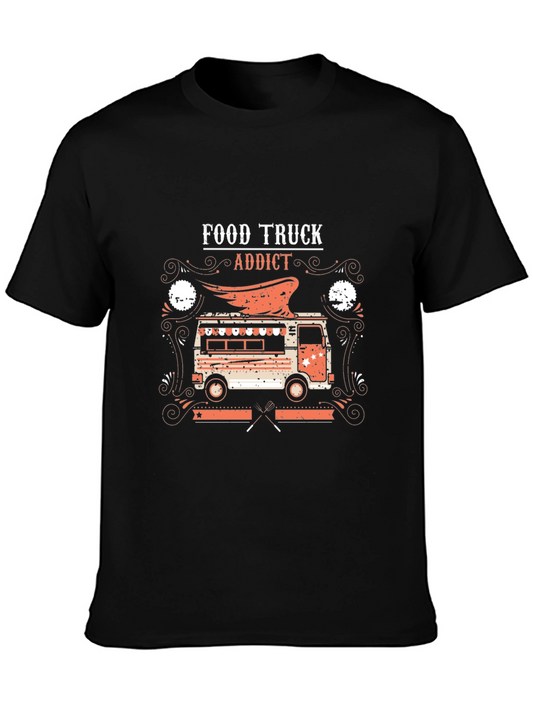 Food Truck Addict Graphic Tee - Black T-Shirt