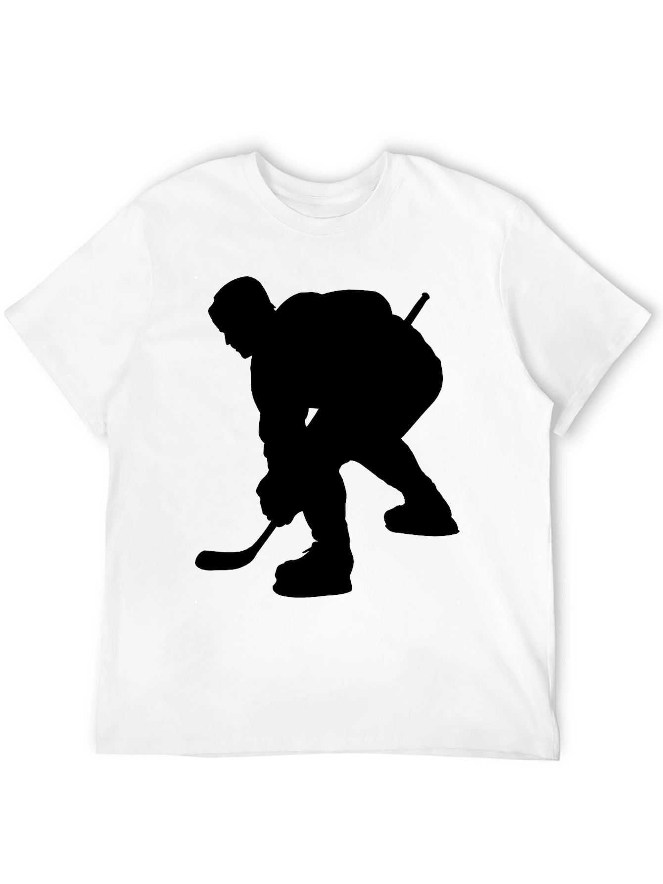 Hockey Player Graphic Black T-Shirt
