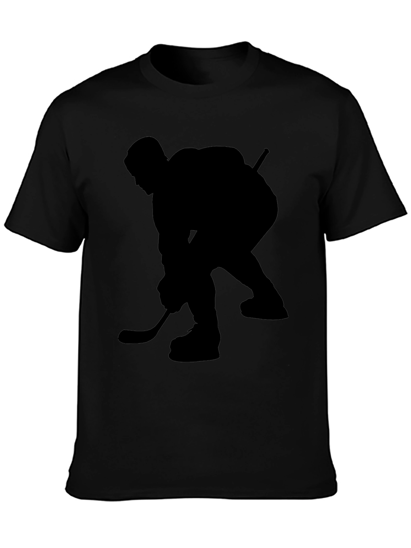 Hockey Player Graphic Black T-Shirt