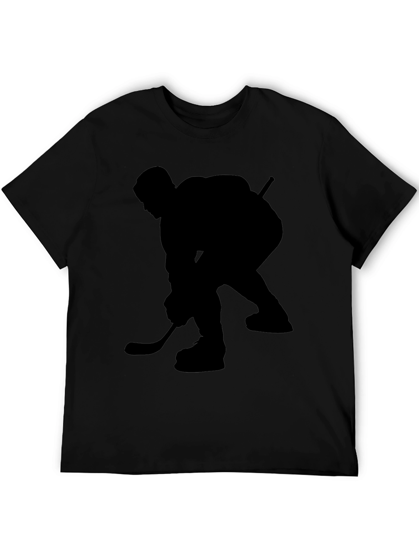 Hockey Player Graphic Black T-Shirt