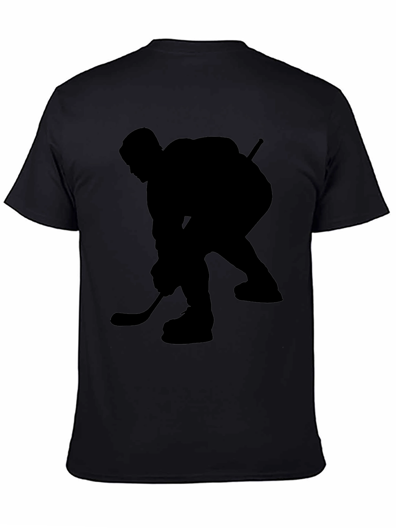 Hockey Player Graphic Black T-Shirt