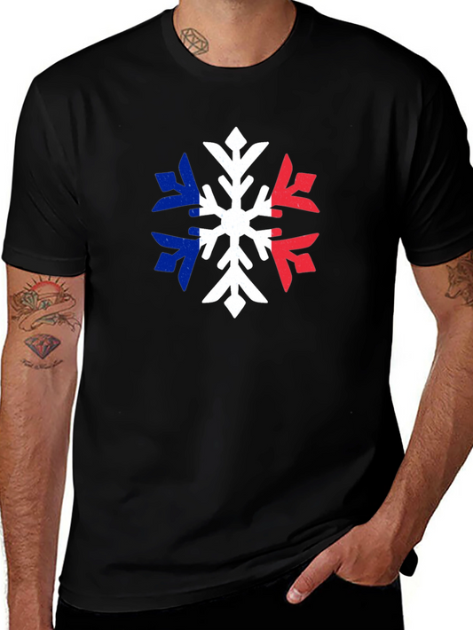 French Flag Snowflake T-Shirt