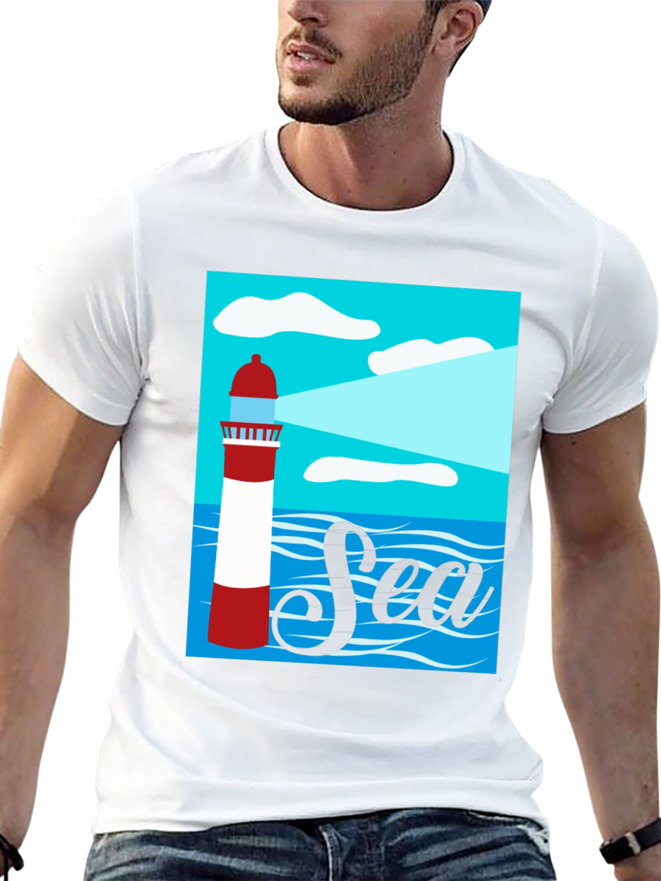 Sea Lighthouse Graphic T-Shirt