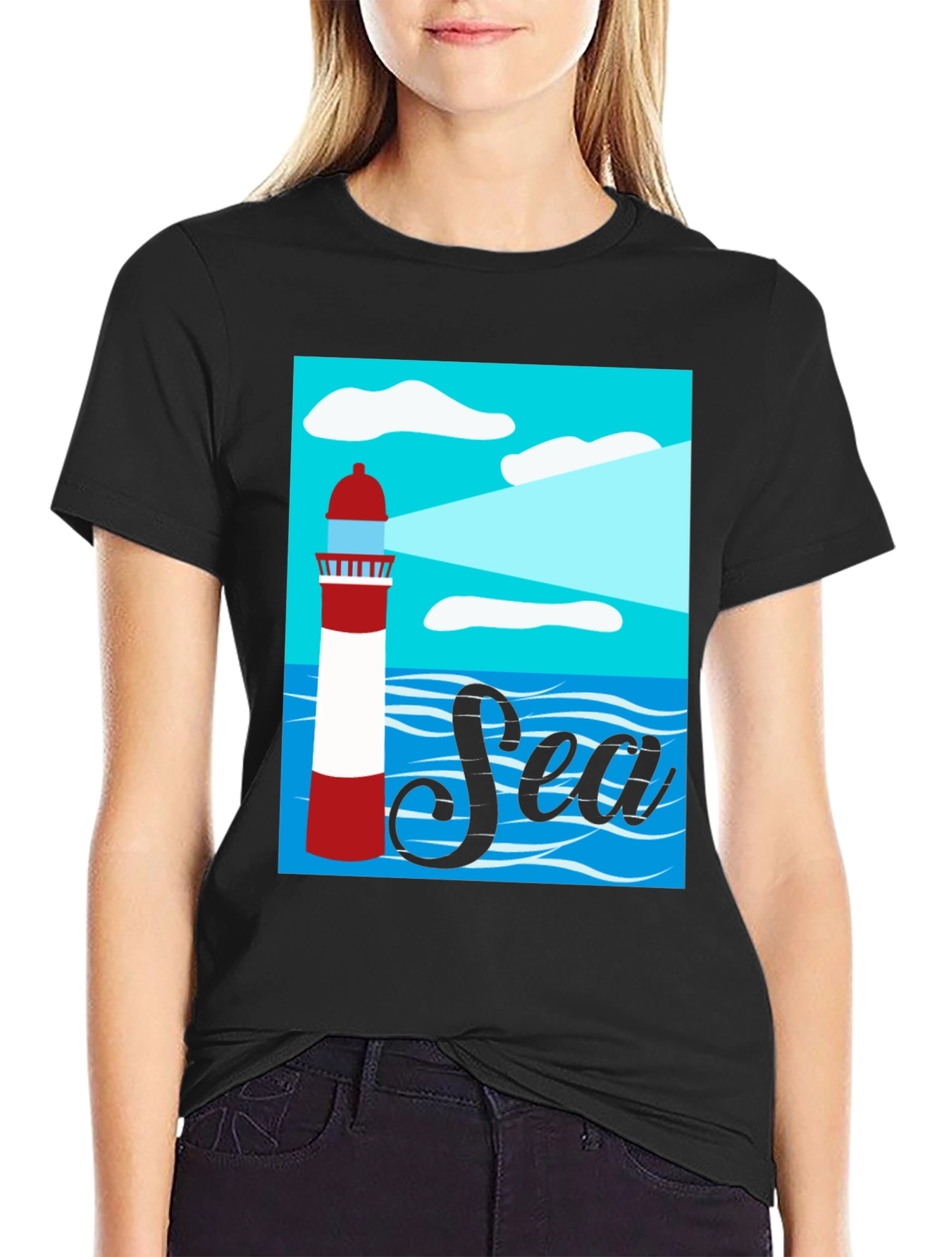 Sea Lighthouse Graphic T-Shirt