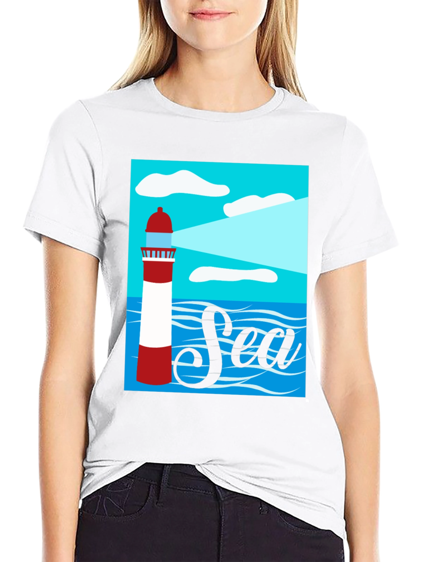 Sea Lighthouse Graphic T-Shirt