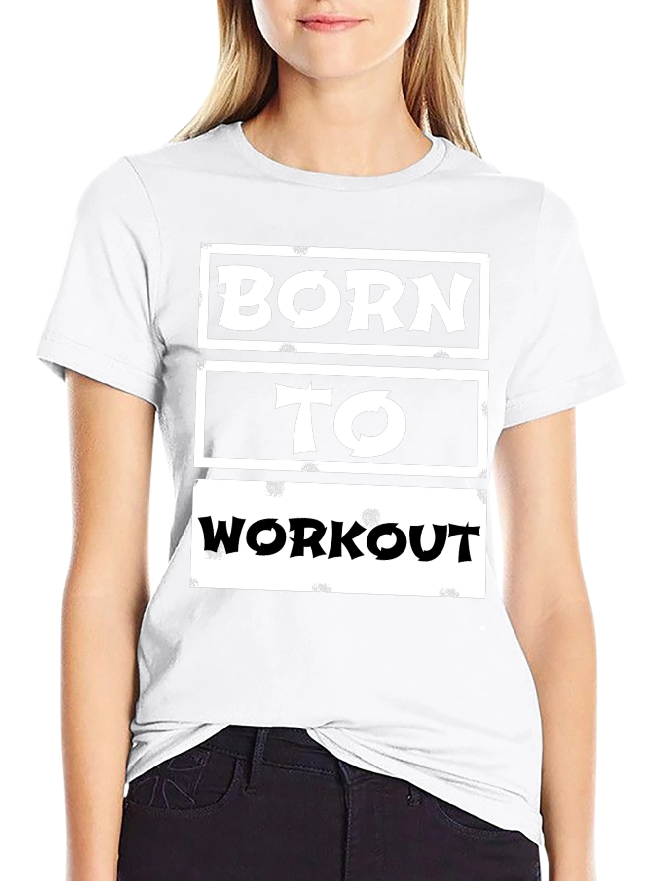 Born to Workout Black Graphic Tee