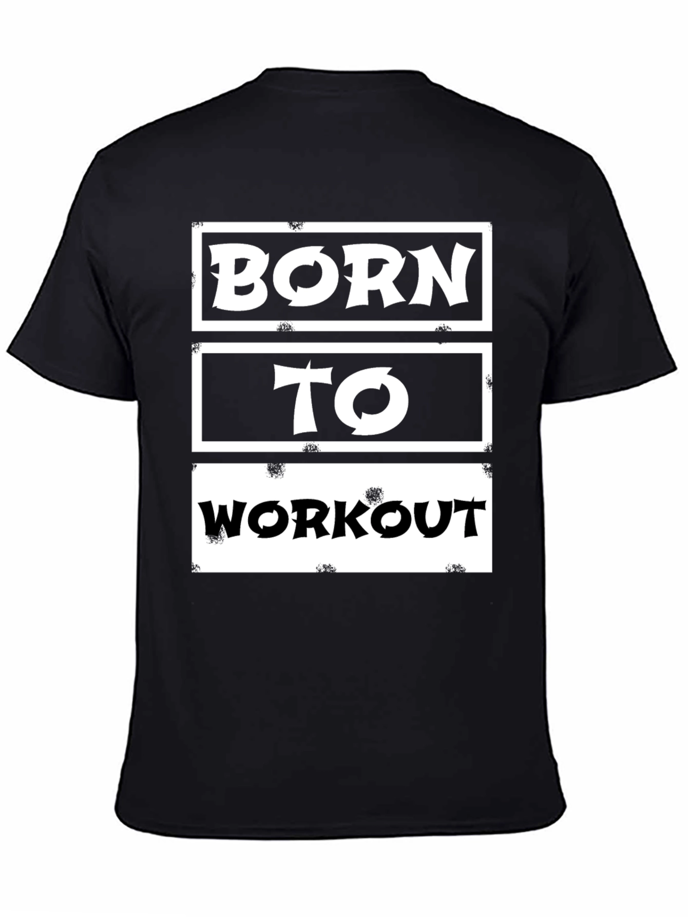 Born to Workout Black Graphic Tee