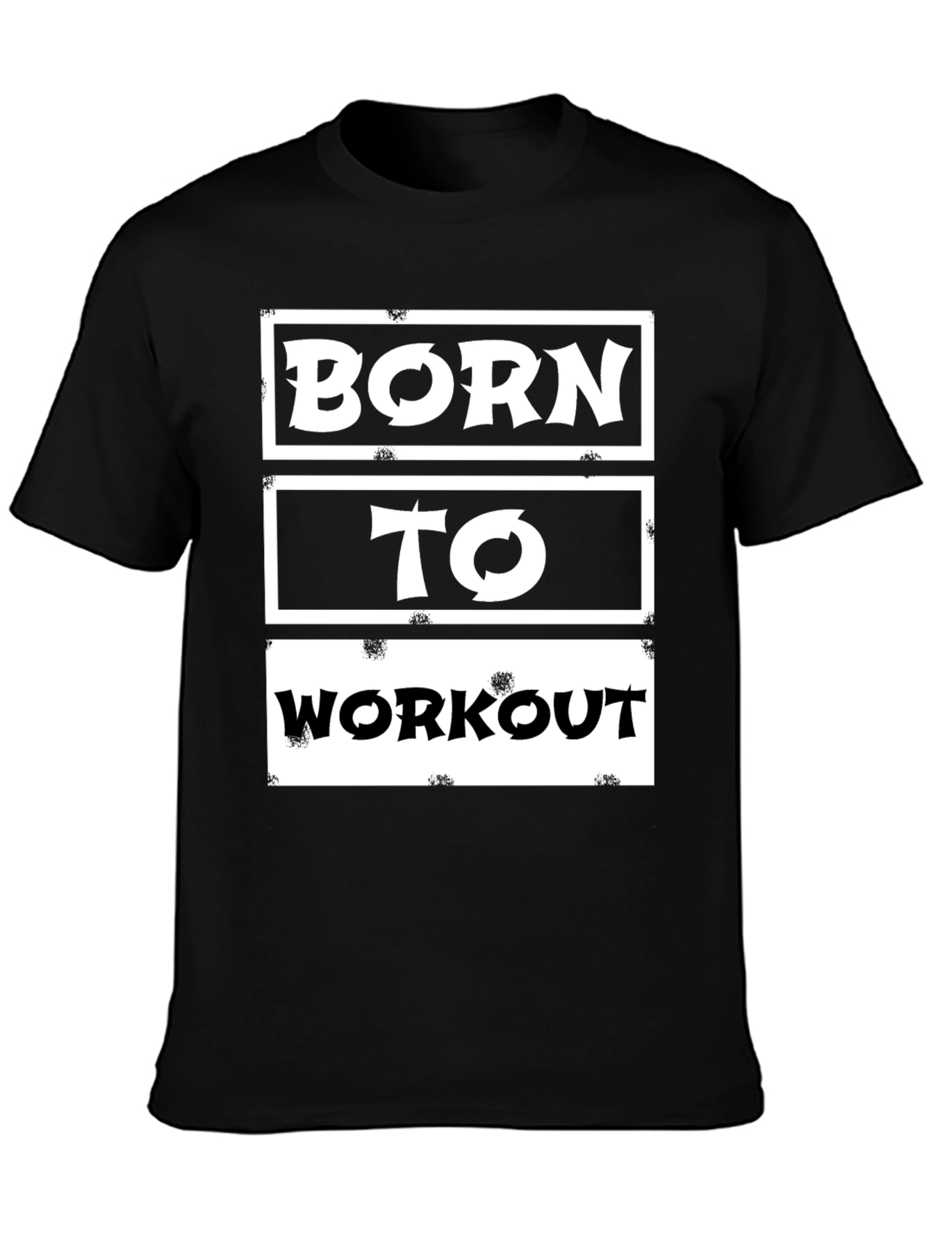 Born to Workout Black Graphic Tee