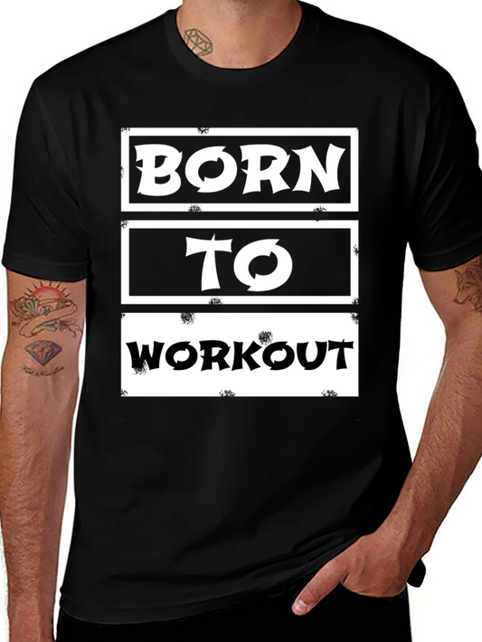 Born to Workout Black Graphic Tee