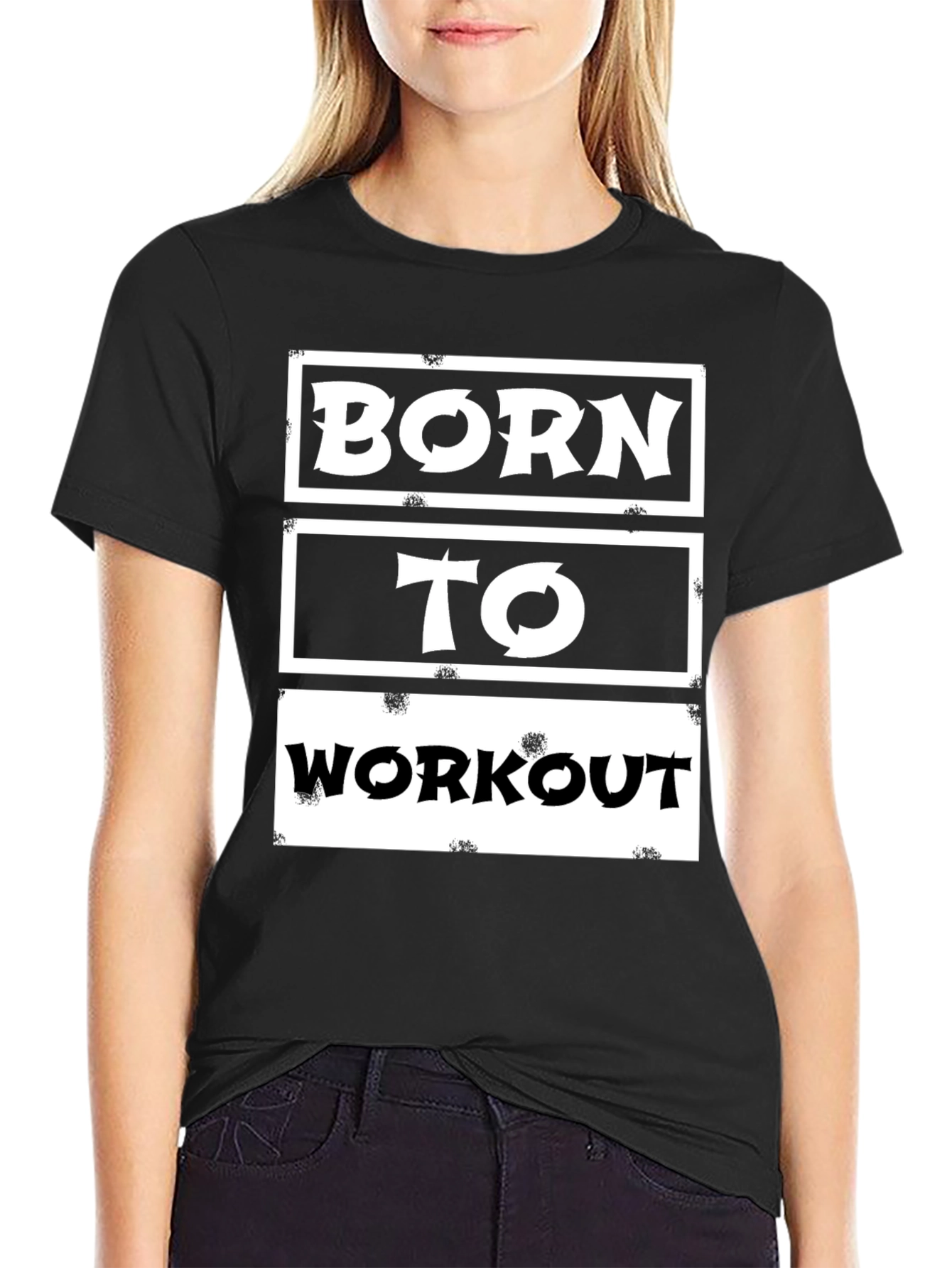 Born to Workout Black Graphic Tee