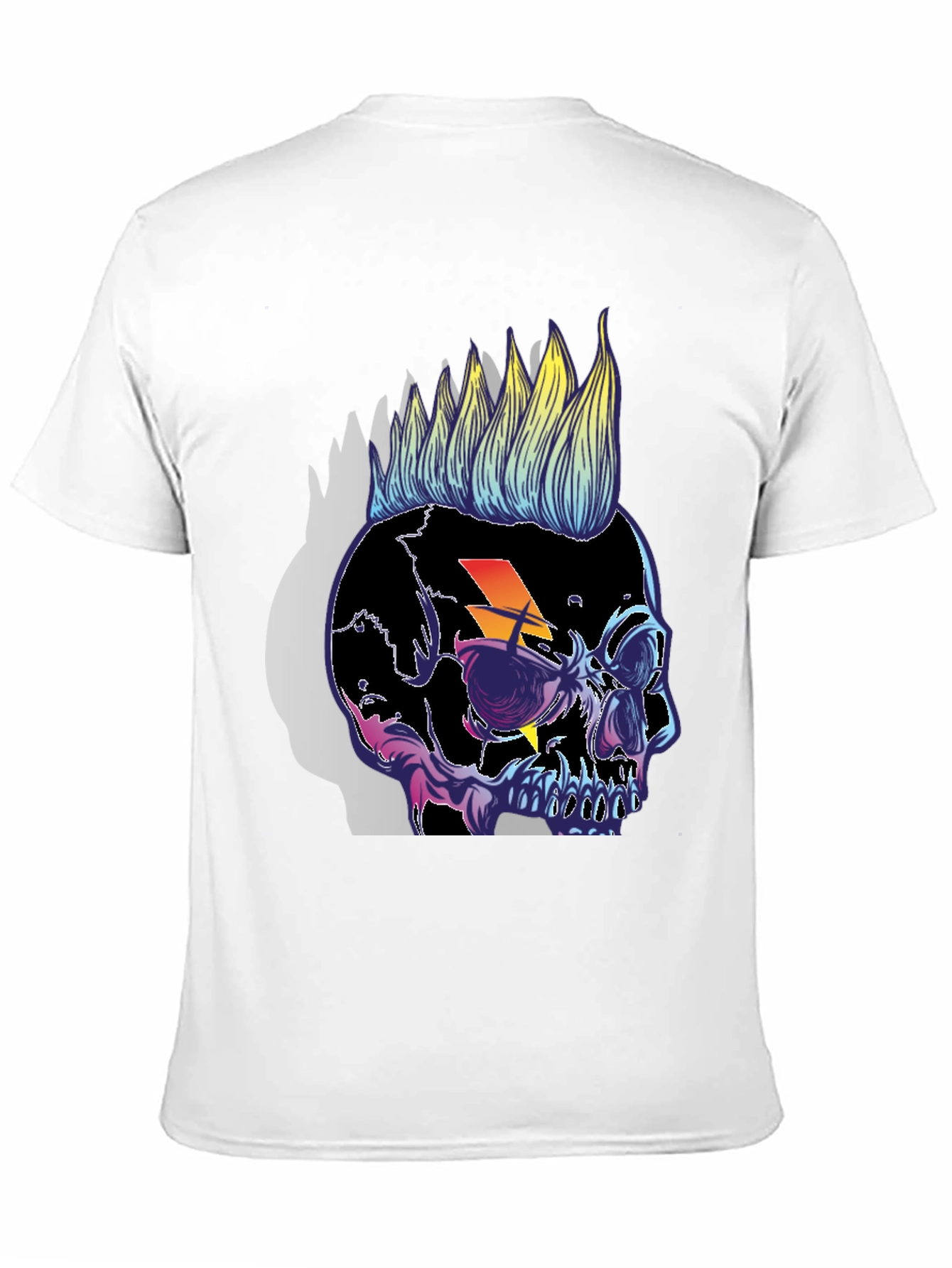 Skull Punk T-Shirt Lightning Bolt