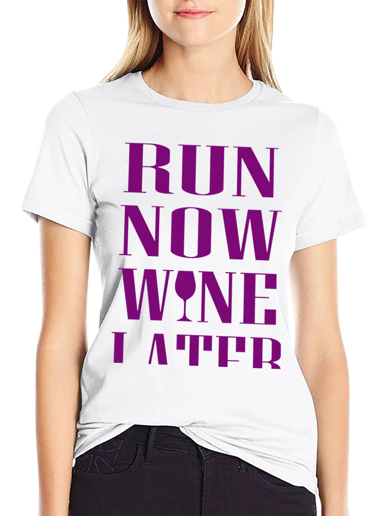 Run Now Wine Later Graphic T-Shirt