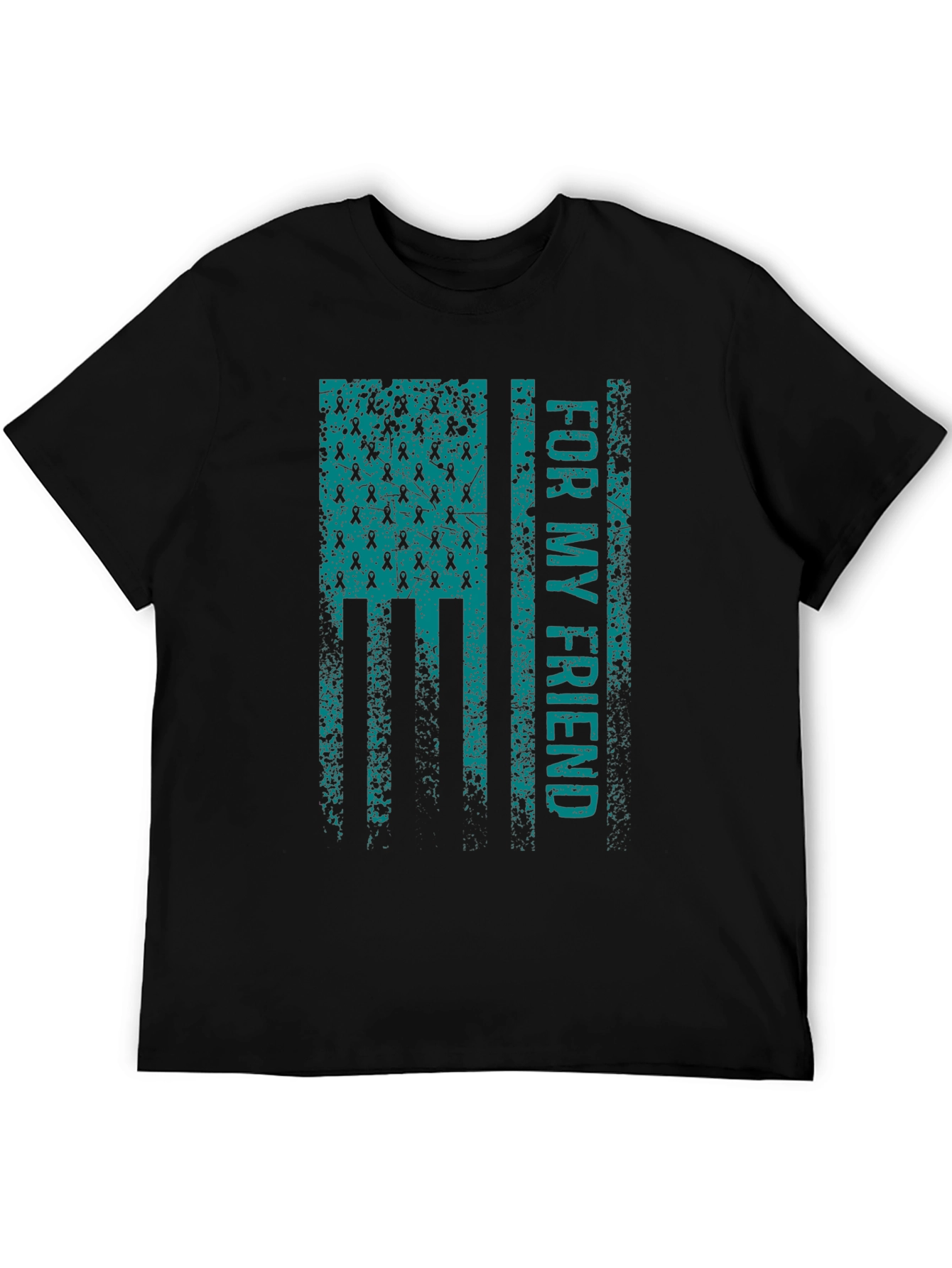 For My Friend Awareness Ribbon Flag Graphic T-Shirt