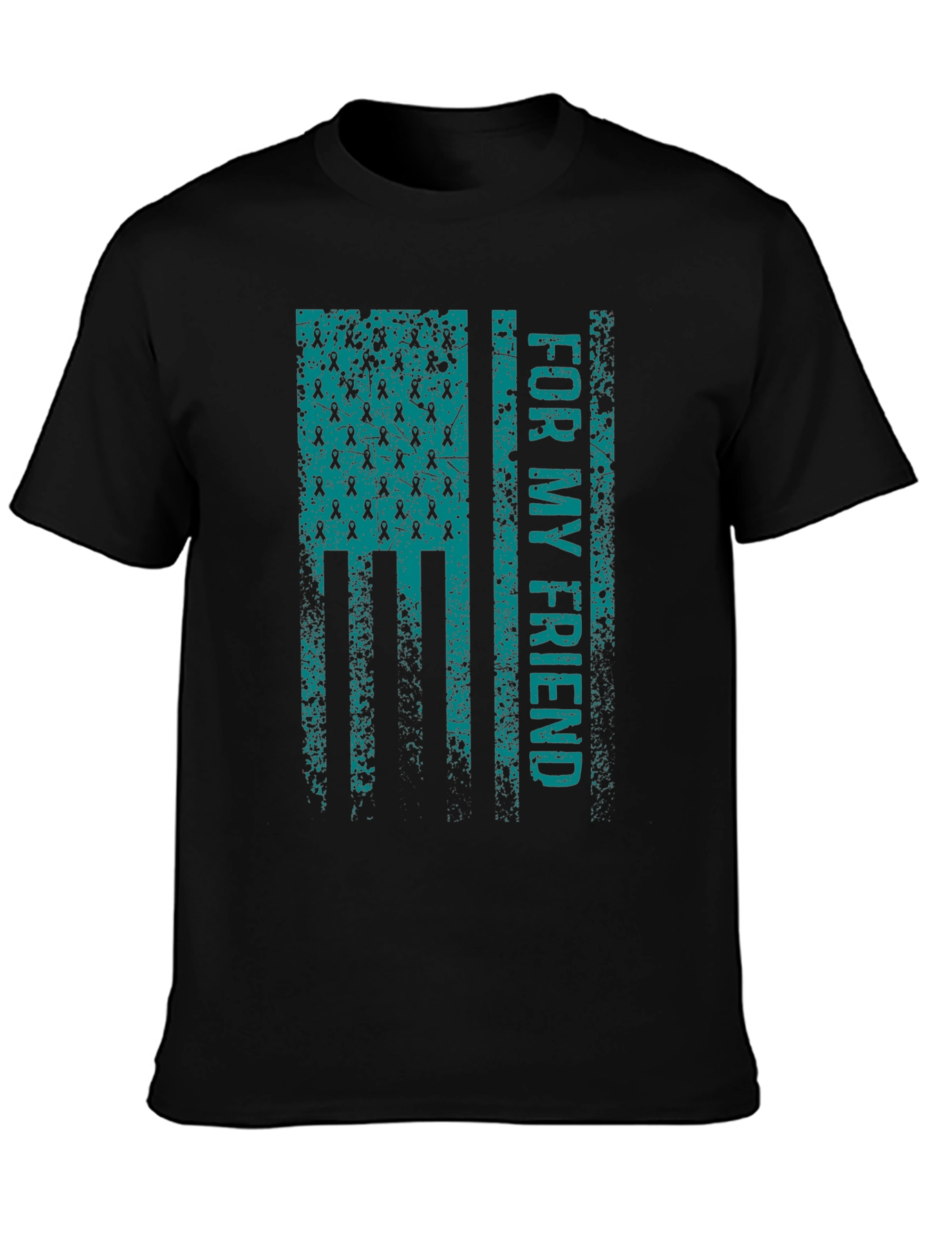For My Friend Awareness Ribbon Flag Graphic T-Shirt