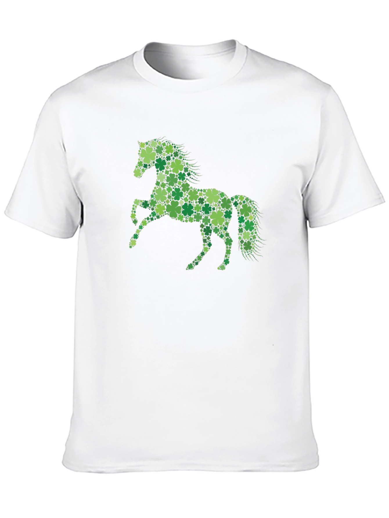 Lucky Clover Horse Graphic Tee - Black