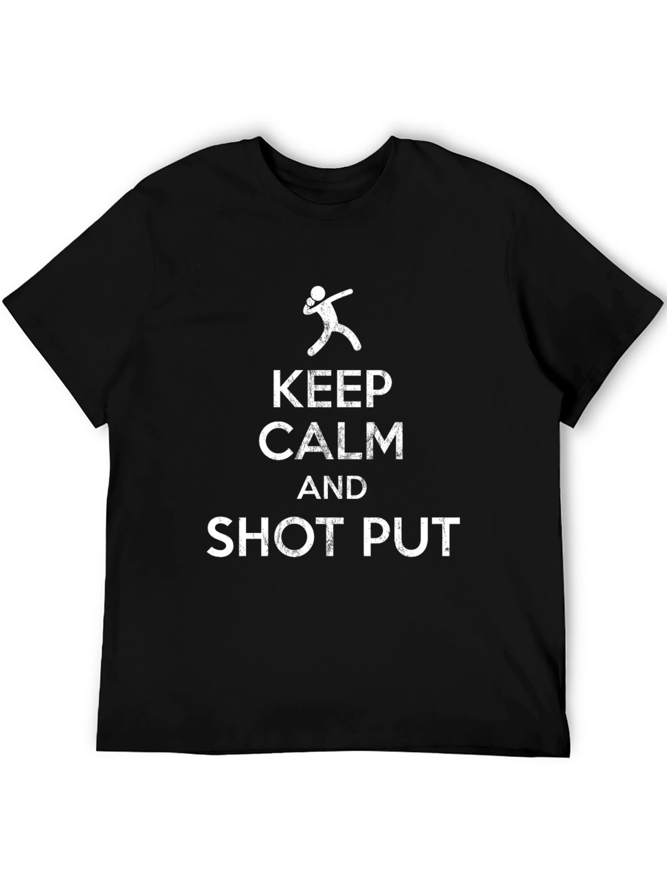 Keep Calm Shot Put T-Shirt - Black