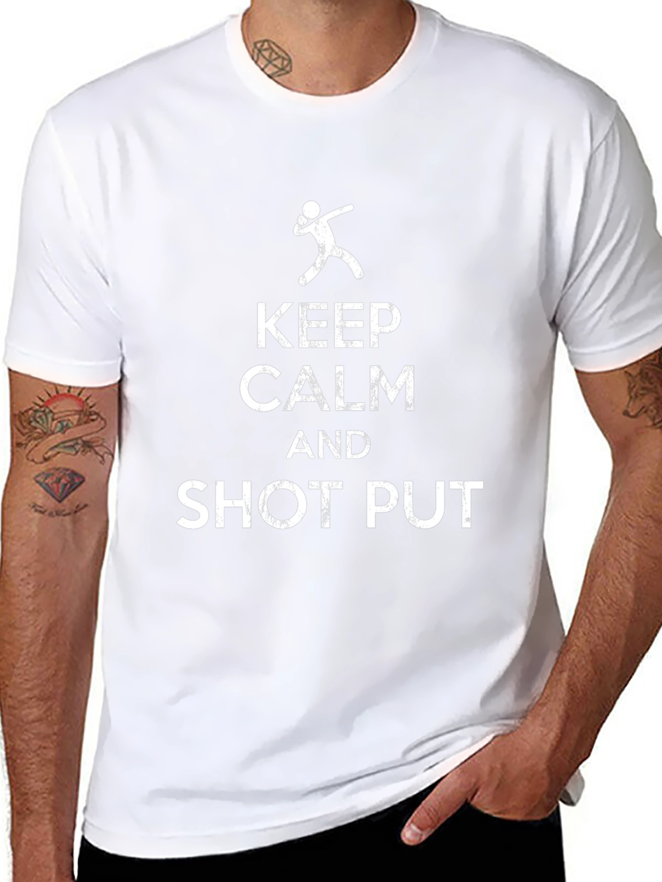 Keep Calm Shot Put T-Shirt - Black