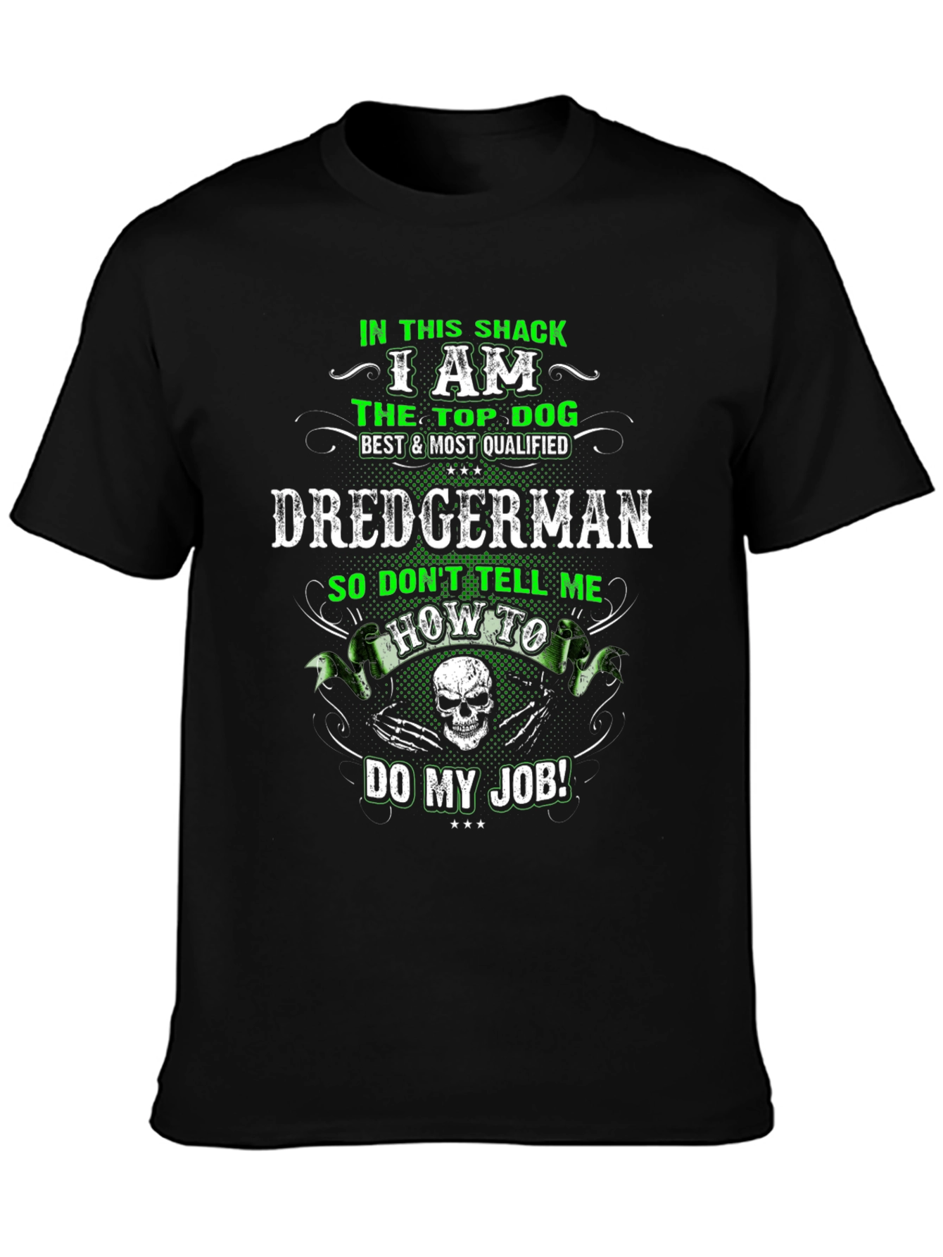 Dredgerman Top Dog Graphic Tee - Black