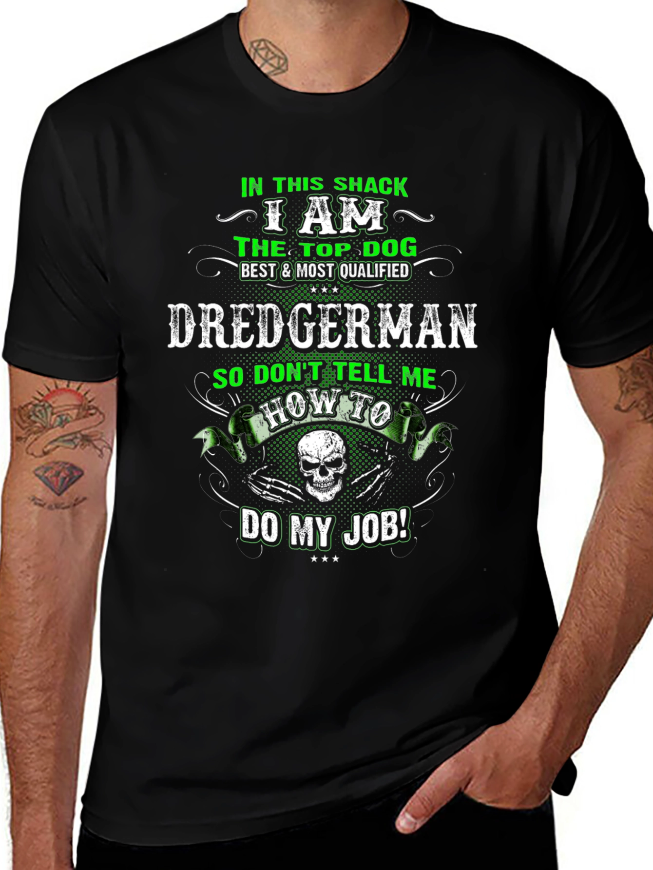 Dredgerman Top Dog Graphic Tee - Black