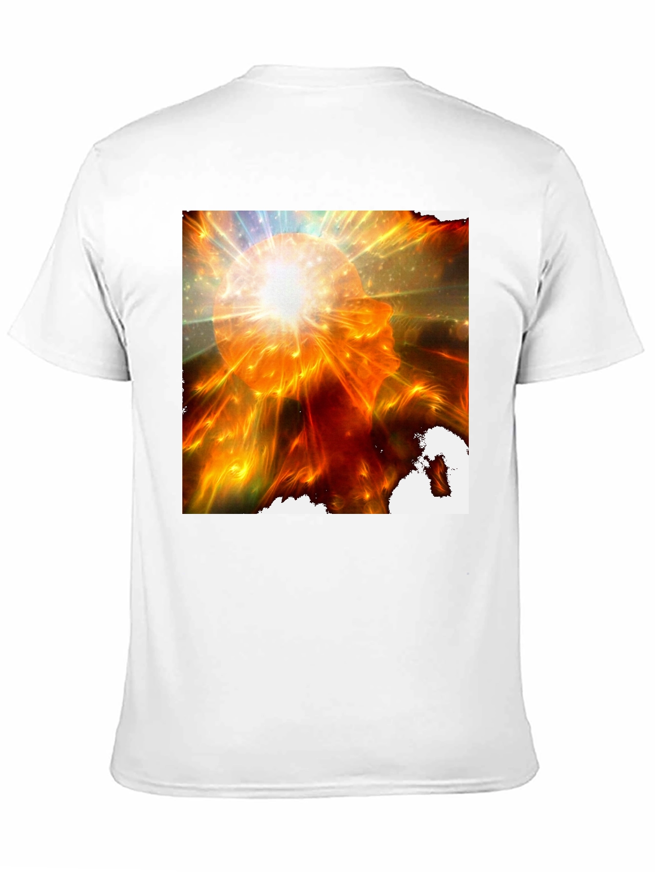 Abstract Mindscape Graphic Tee - Black Cotton Shirt