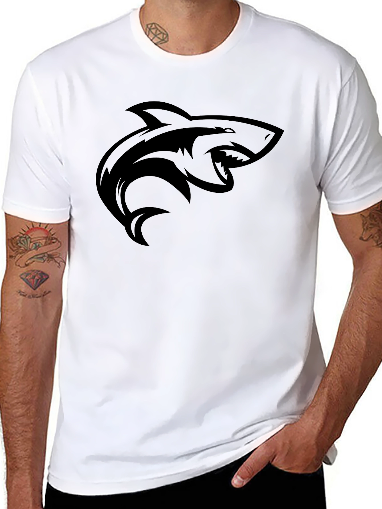 Black Shark Graphic Tee - Mens
