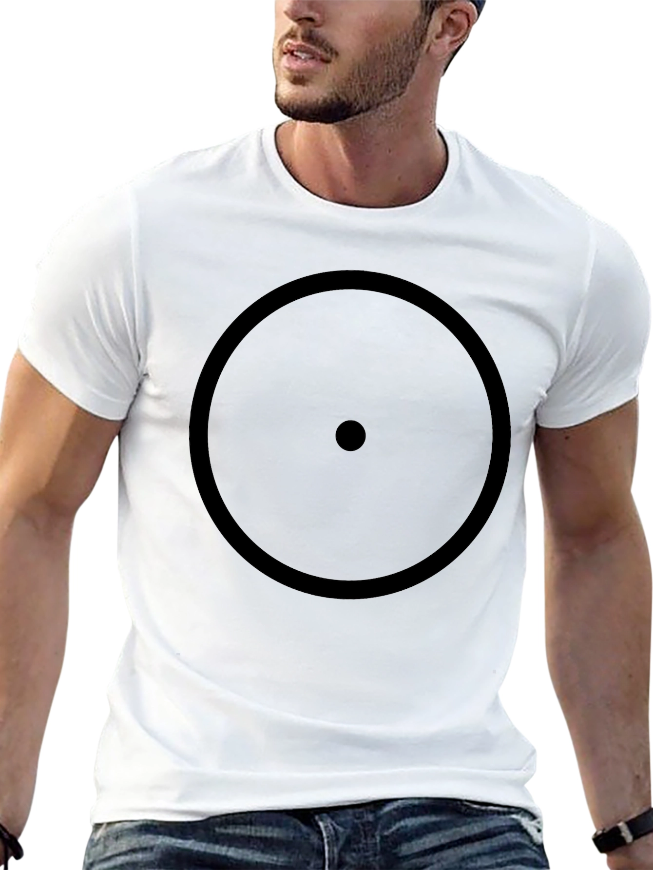 Minimalist Black Circle T-Shirt