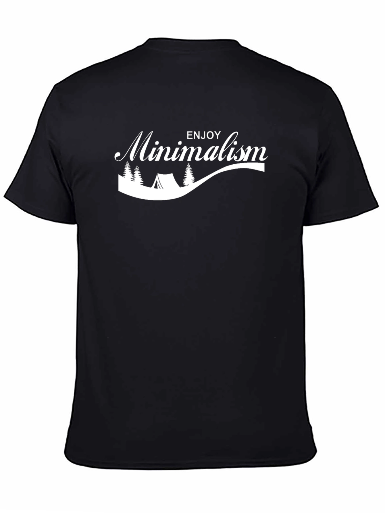 Enjoy Minimalism Graphic Tee - Black Casual Shirt